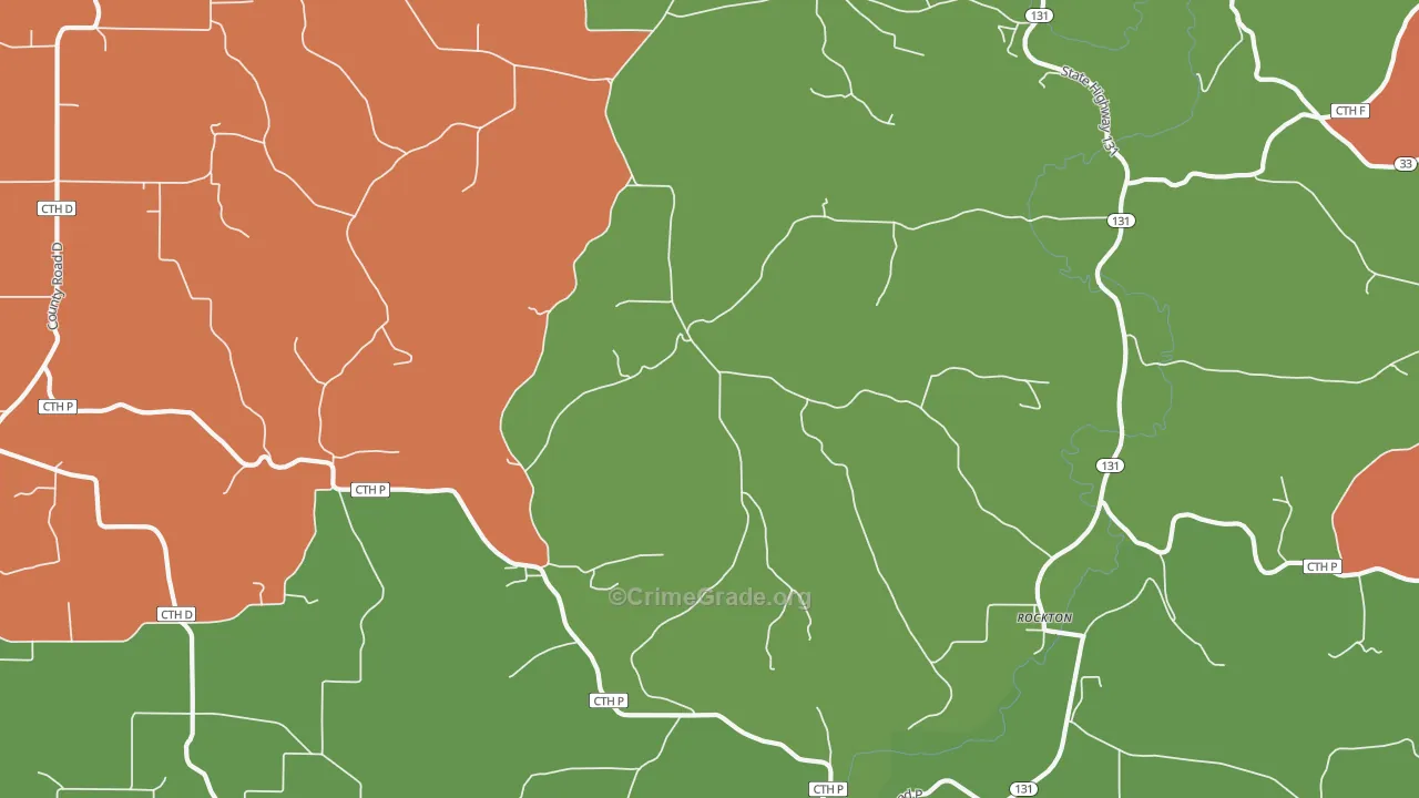 Rockton, WI Map of Murder Rates