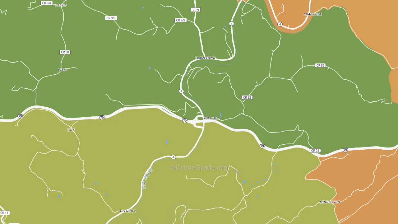Rockton, WV Map of Murder Rates