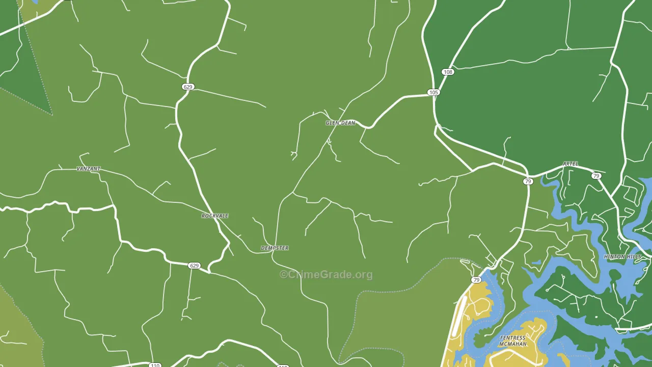 Rockvale, KY Map of Murder Rates