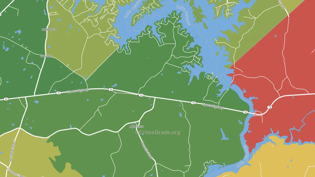 Rockville, GA Map of Murder Rates