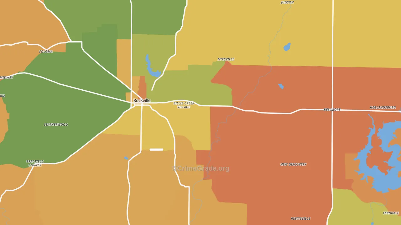 Rockville, IN Map of Murder Rates