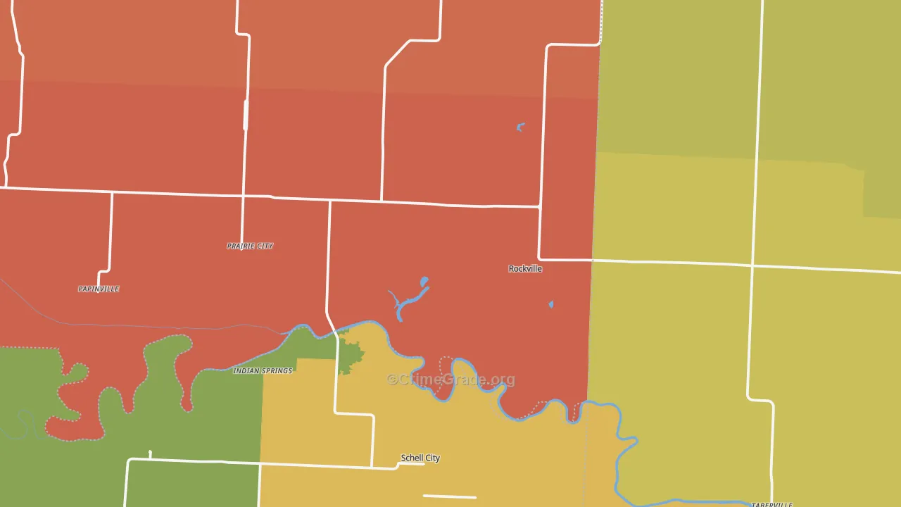 Rockville, MO Map of Murder Rates