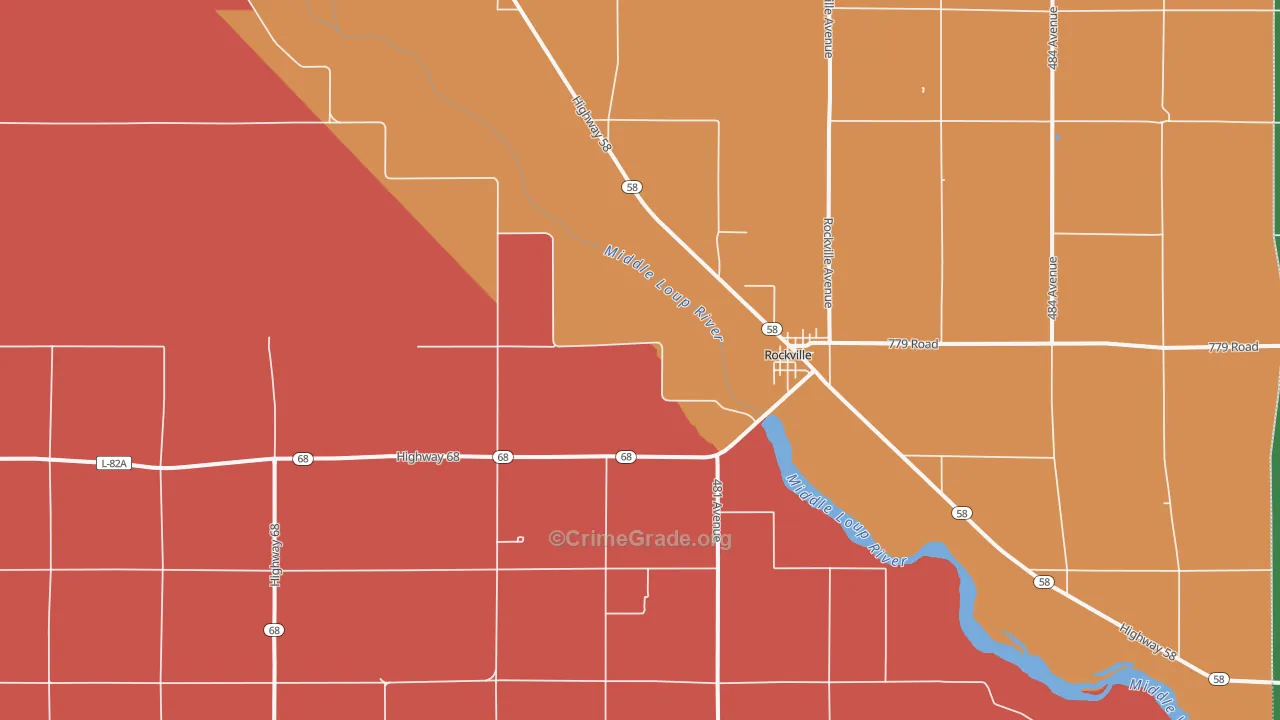 Rockville, NE Map of Murder Rates