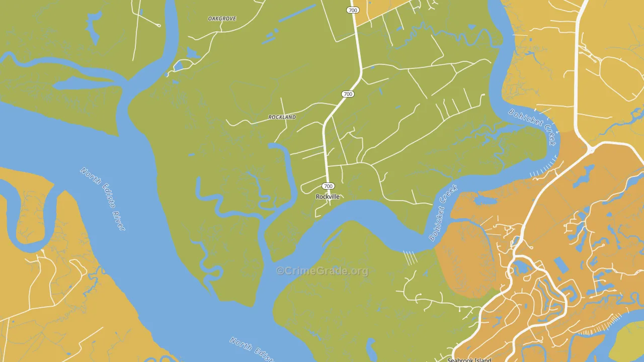 Rockville, SC Map of Murder Rates