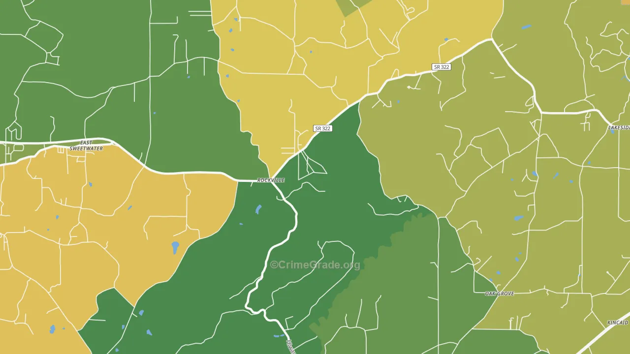 Rockville, TN Map of Murder Rates