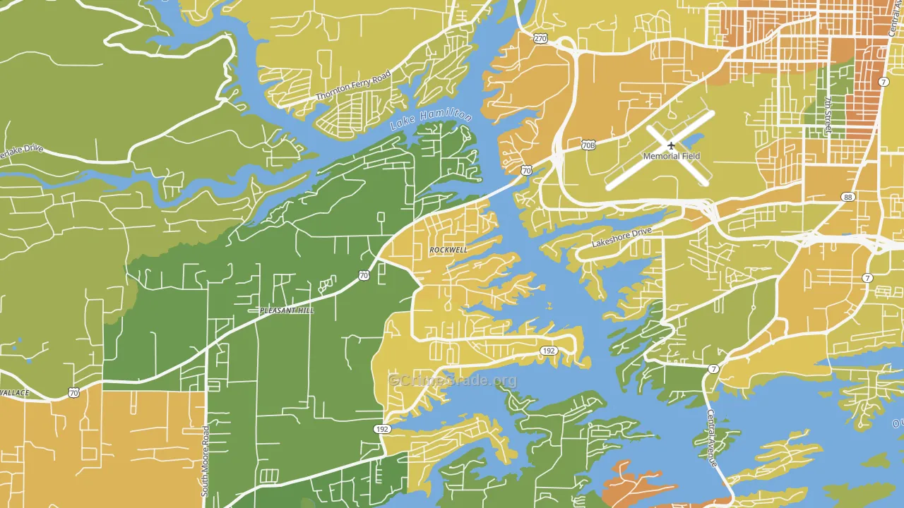 Rockwell, AR Map of Murder Rates