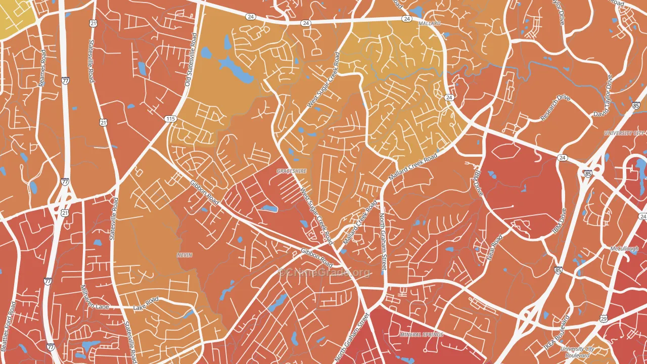 Rockwell Park-Hemphill Heights, Charlotte, NC Map of Murder Rates