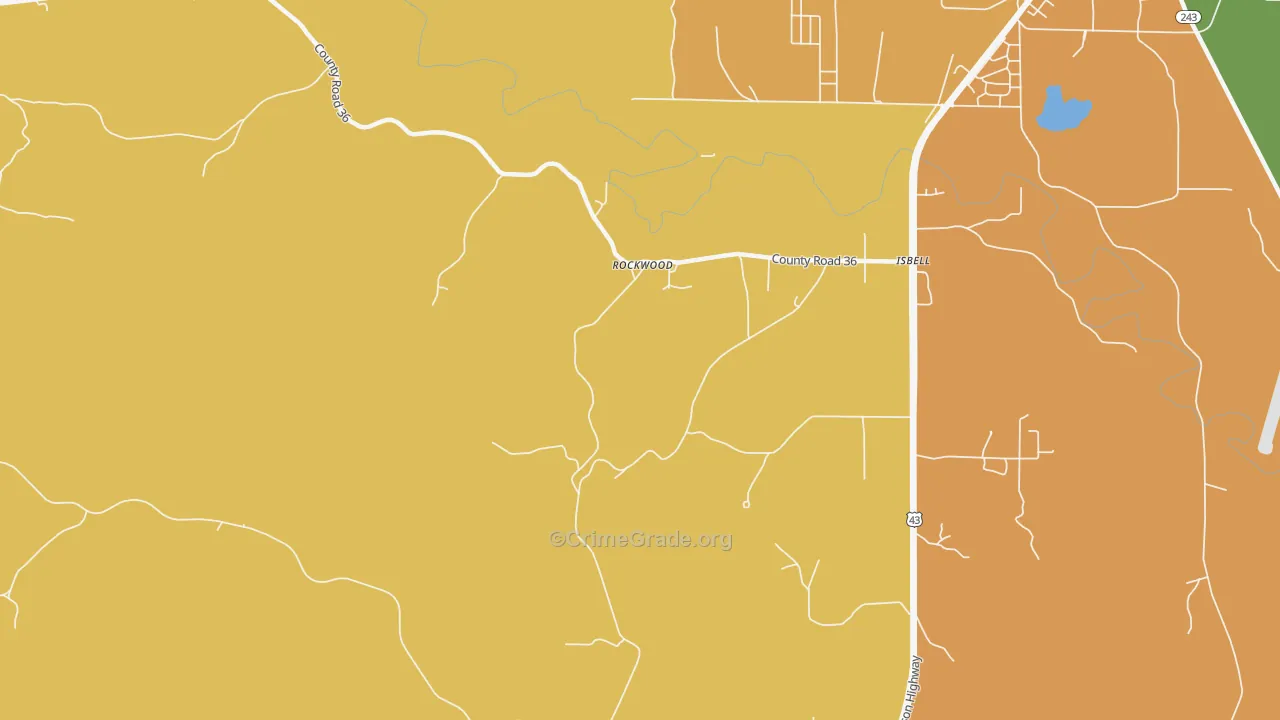 Rockwood, AL Map of Murder Rates