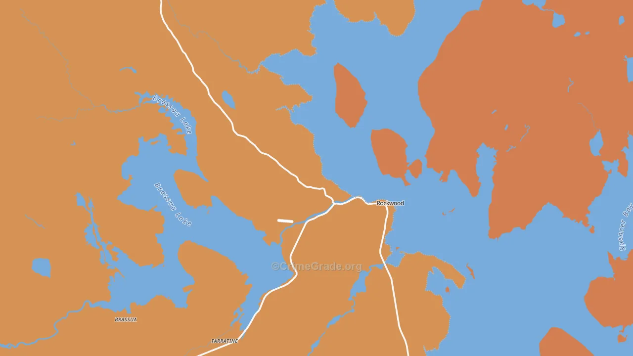 Rockwood, ME Map of Murder Rates