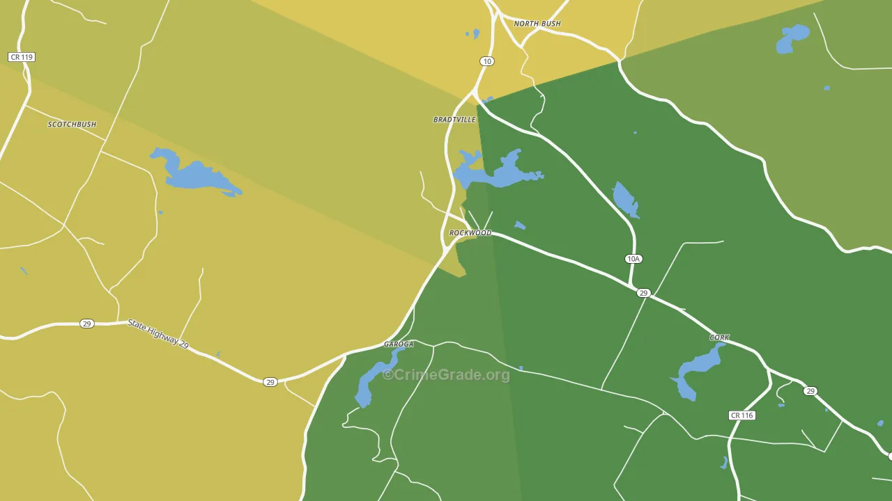 Rockwood, NY Map of Murder Rates