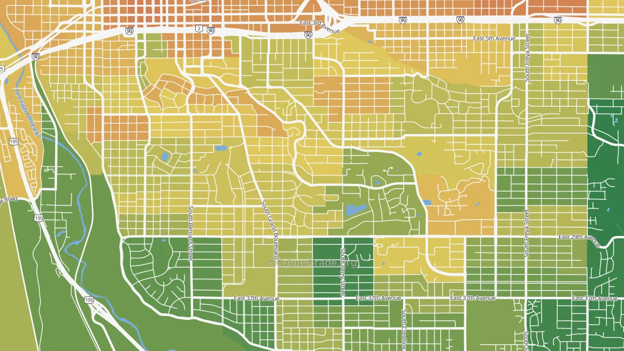Rockwood, Spokane, WA Map of Murder Rates