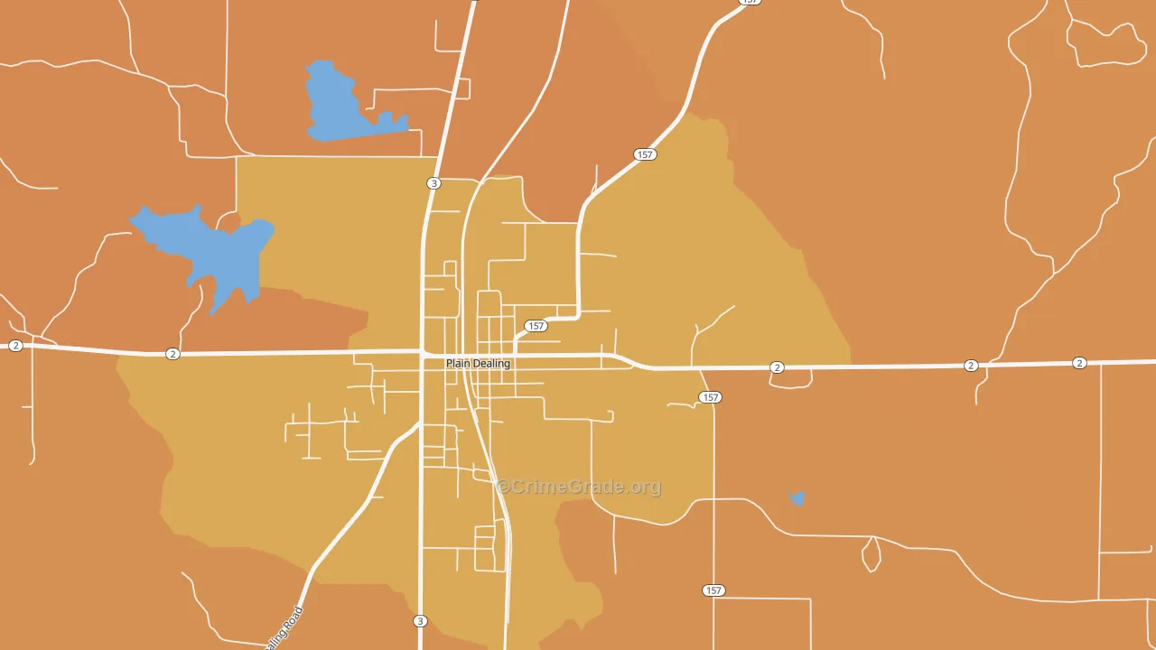 Rocky Mount, LA Map of Murder Rates