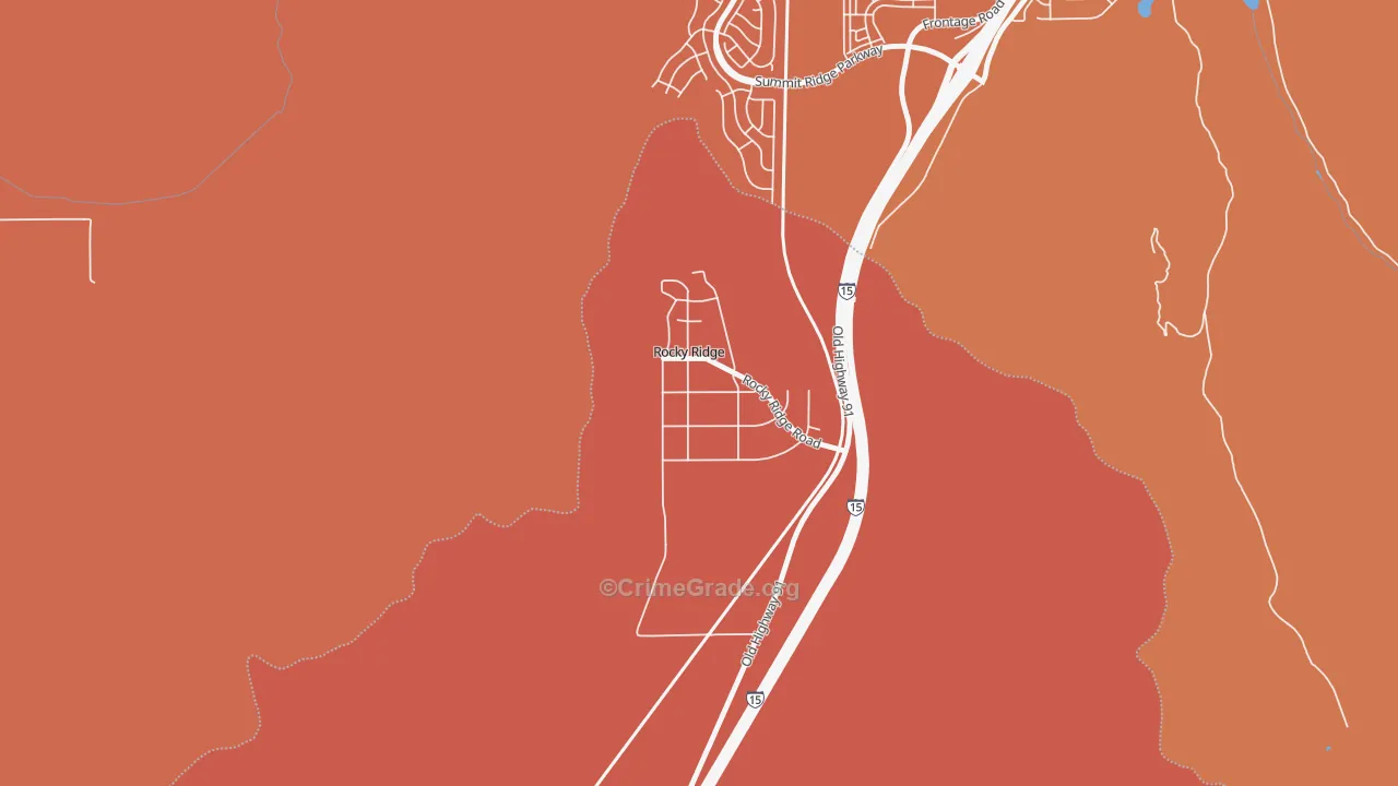 Rocky Ridge, UT Map of Murder Rates