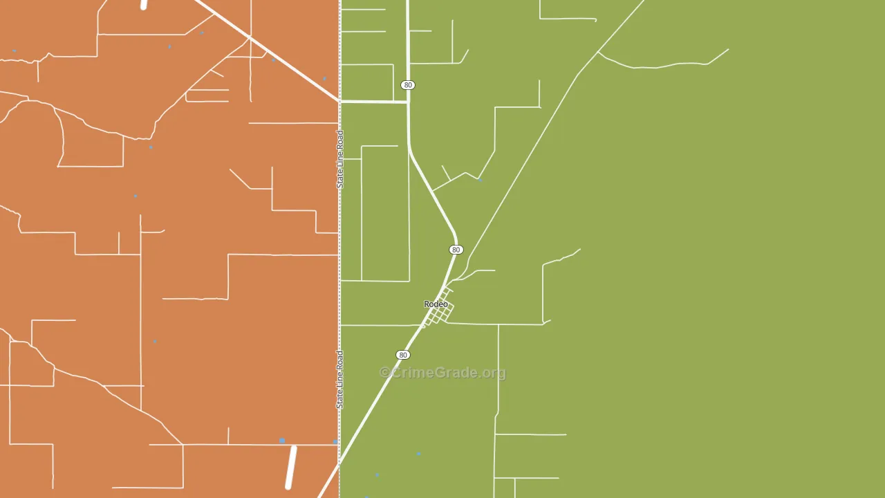Rodeo, NM Map of Murder Rates