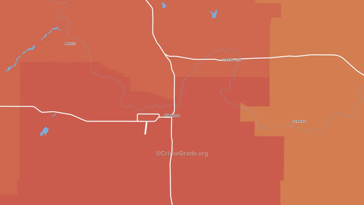 Roger Mills County, OK Map of Murder Rates