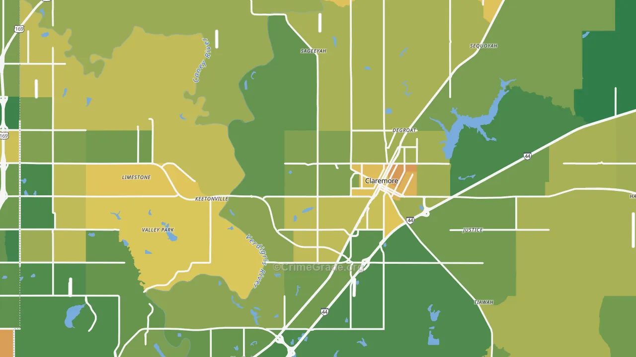 Rogers County, OK Map of Murder Rates