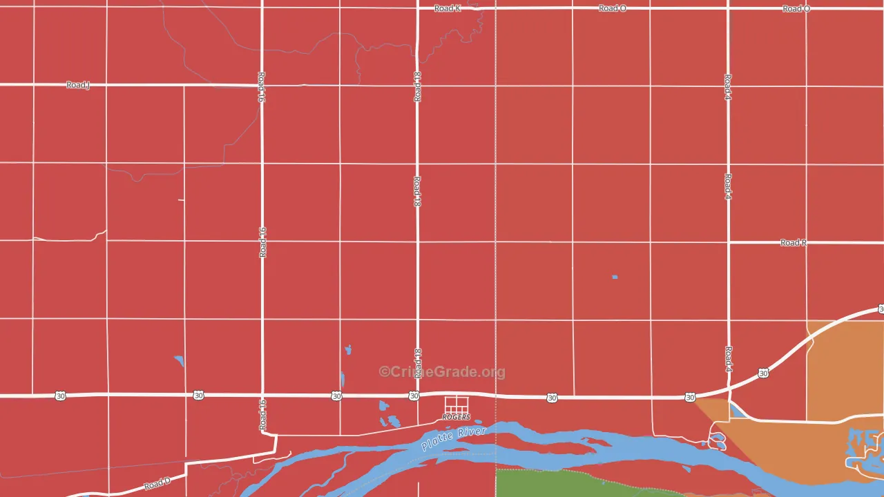 Rogers, NE Map of Murder Rates