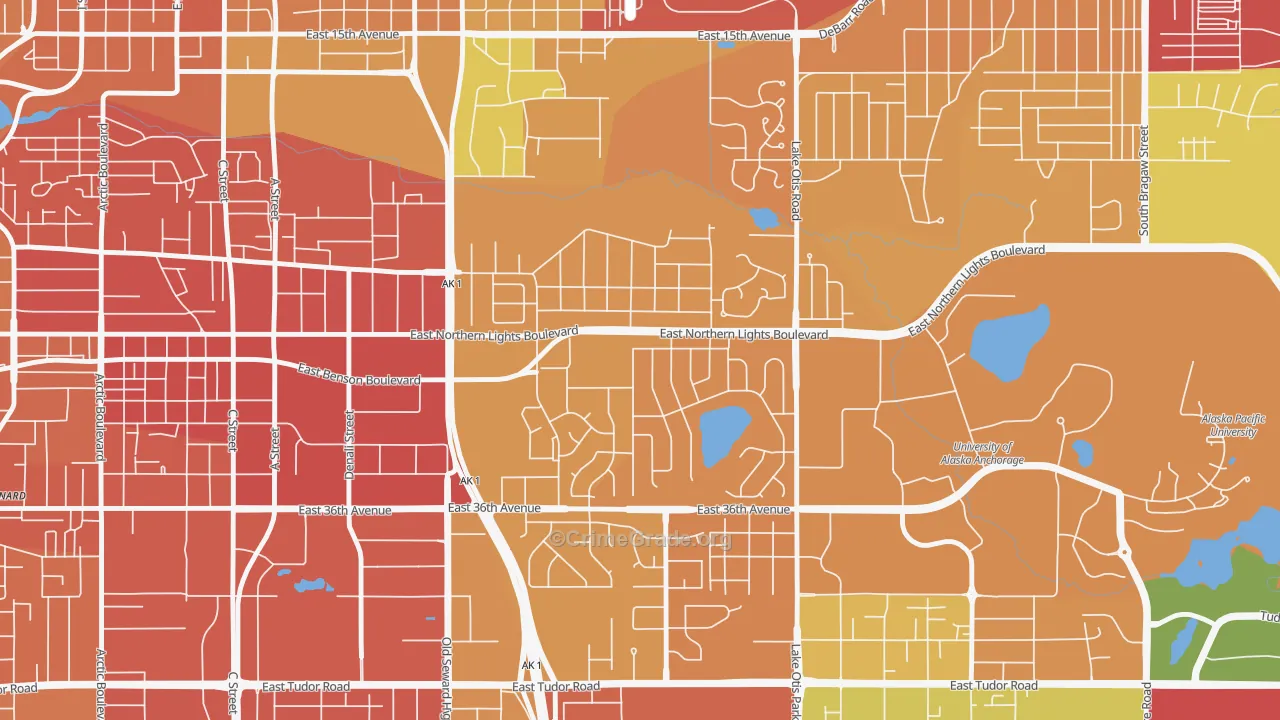 Rogers Park, Anchorage, AK Map of Murder Rates