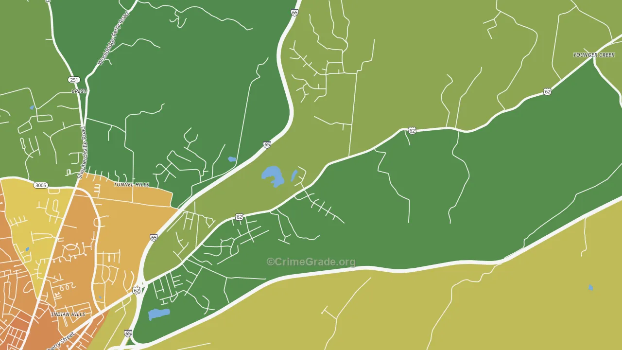 Rogersville, KY Map of Murder Rates