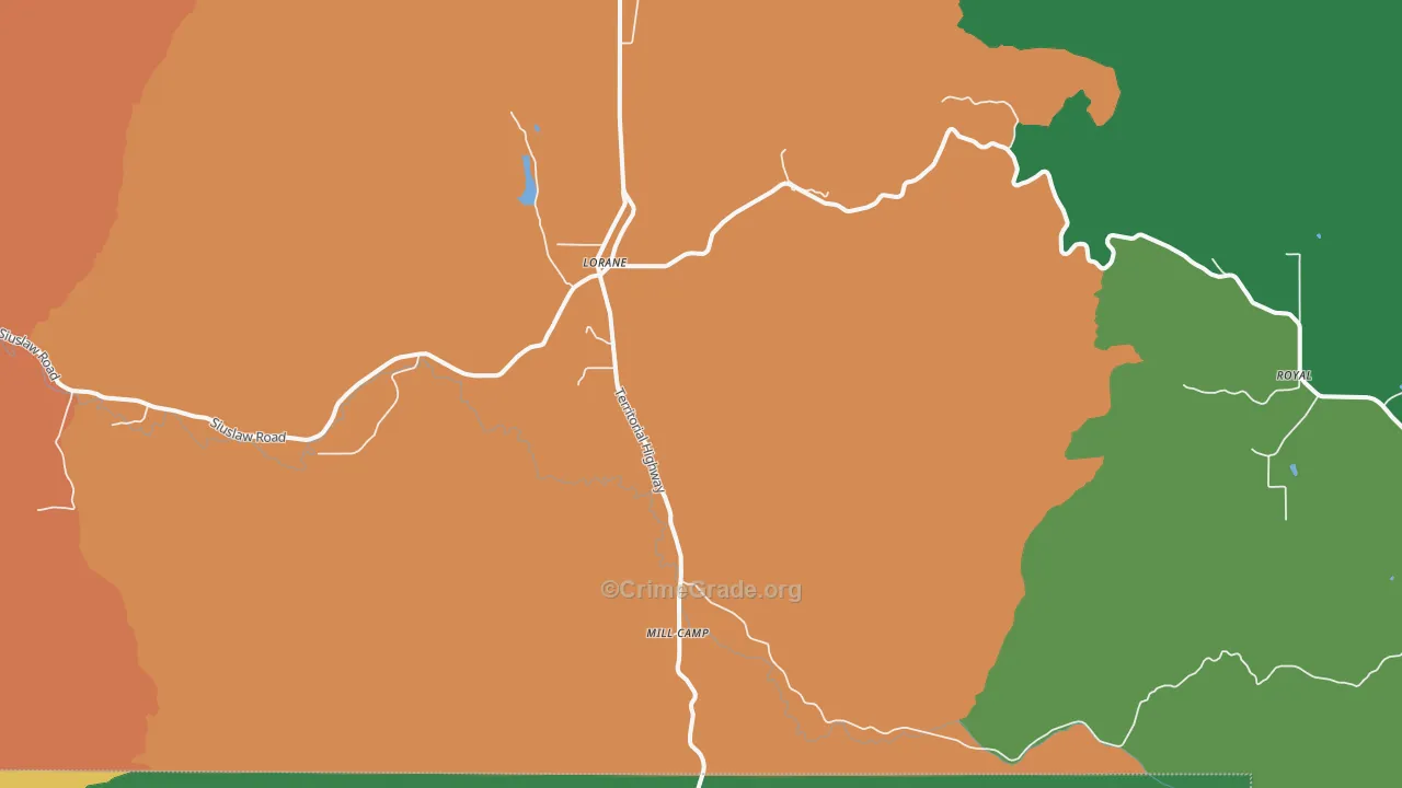 Rogue Elk, OR Map of Murder Rates