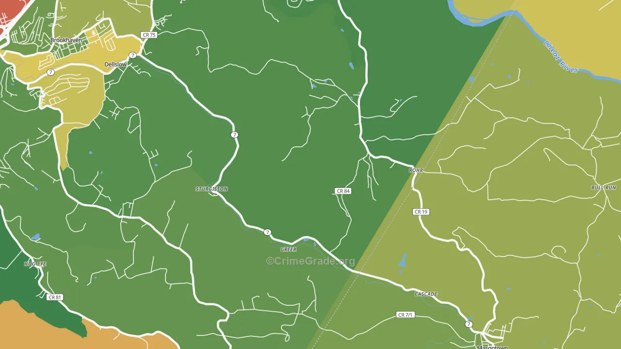 Rohr, WV Map of Murder Rates