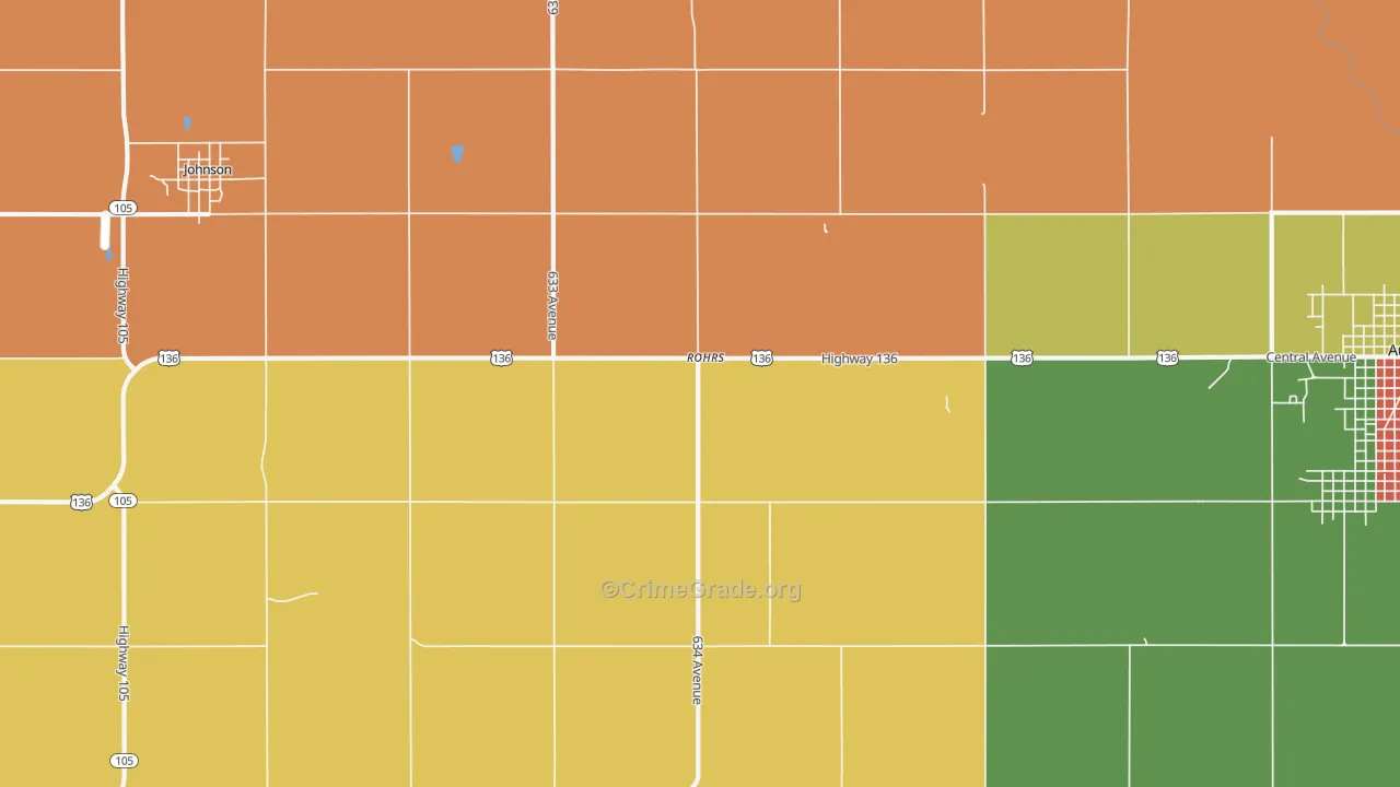 Rohrs, NE Map of Murder Rates