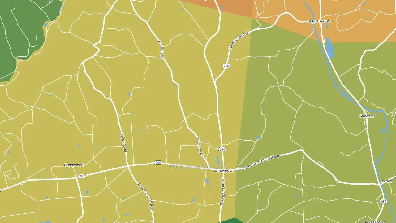 Rohrsburg, PA Map of Murder Rates
