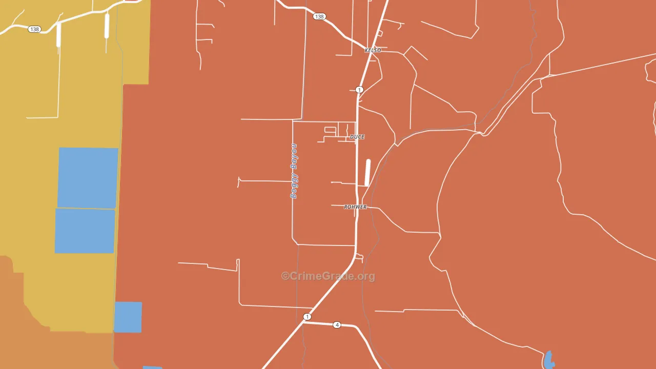 Rohwer, AR Map of Murder Rates