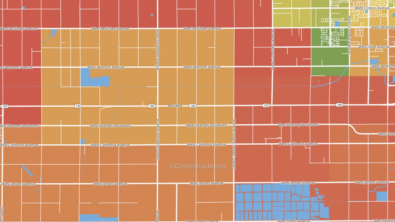 Rolinda, CA Map of Murder Rates