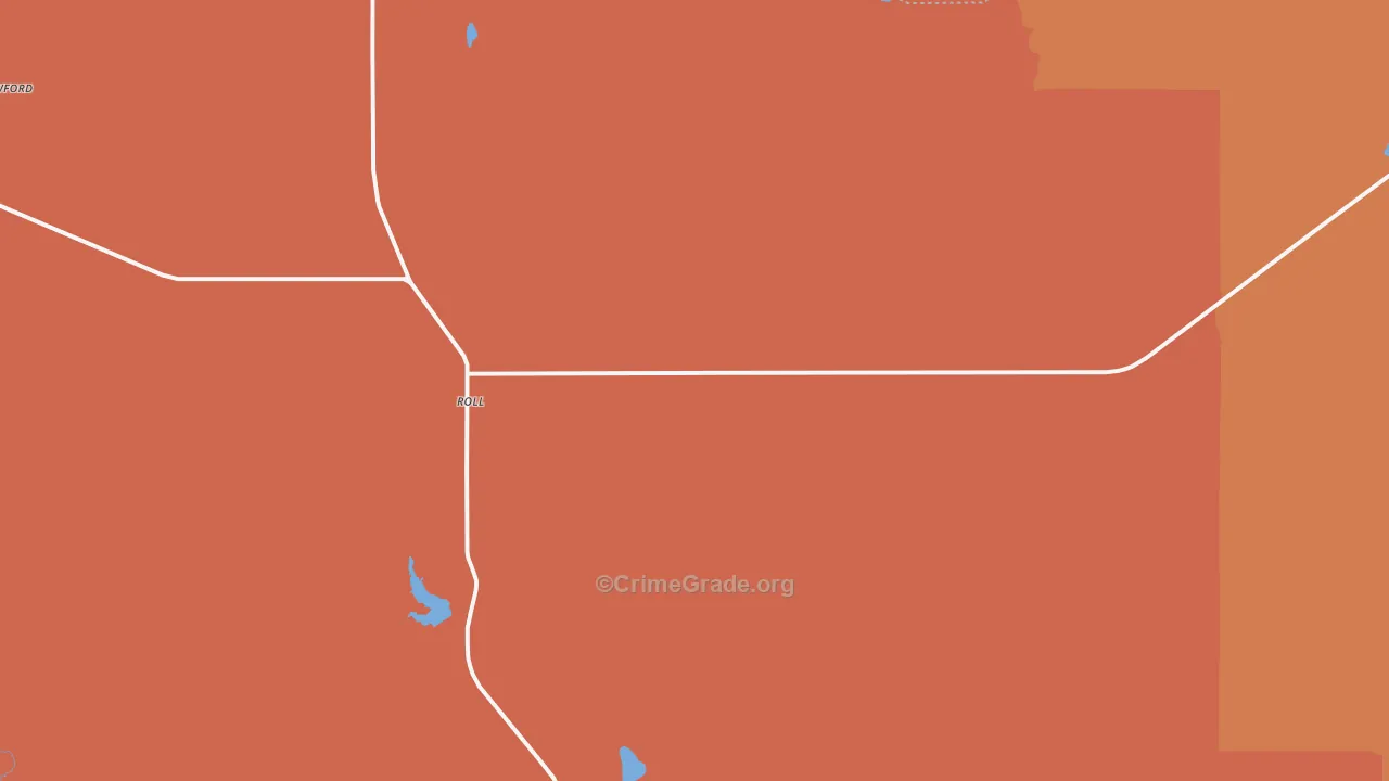 Roll, OK Map of Murder Rates