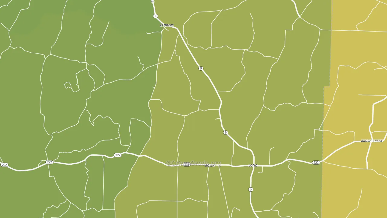 Rolla, AR Map of Murder Rates