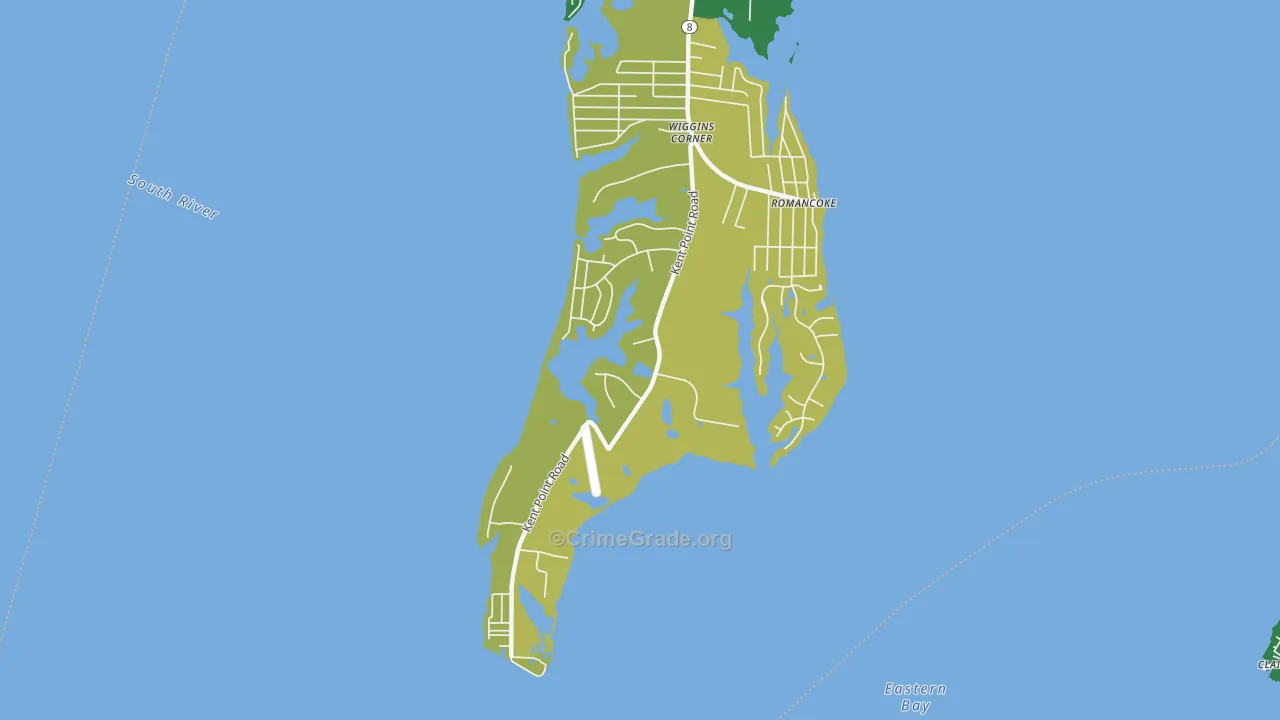 Romancoke on the Bay, MD Map of Murder Rates