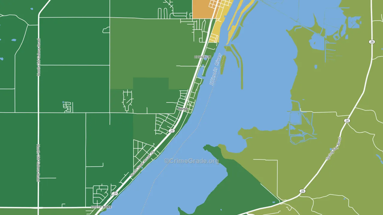 Rome, IL Map of Murder Rates