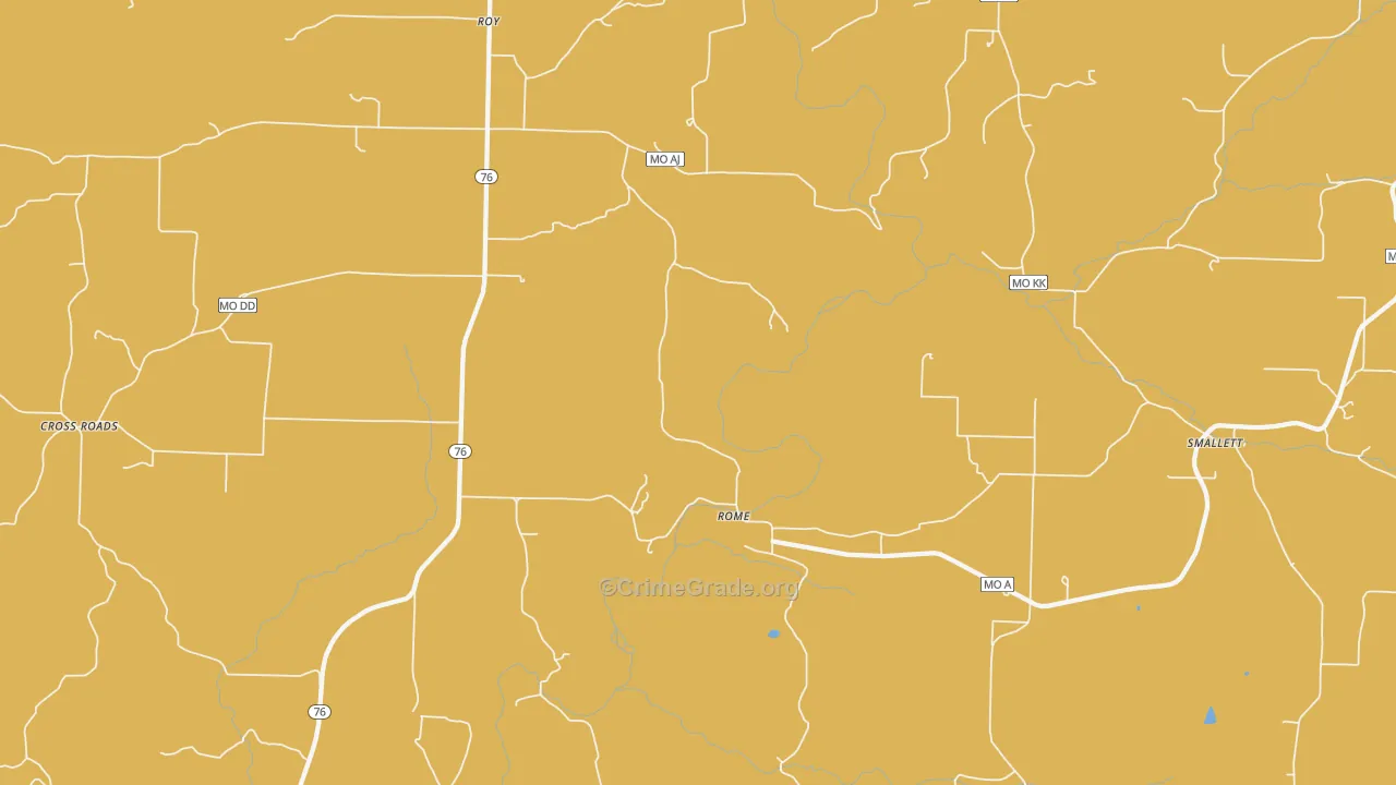 Rome, MO Map of Murder Rates