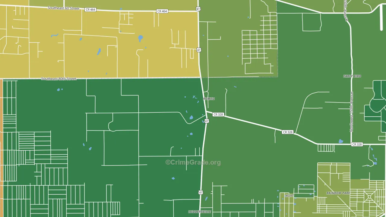 Romeo, FL Map of Murder Rates