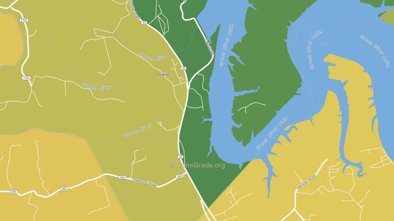 Romine, KY Map of Murder Rates