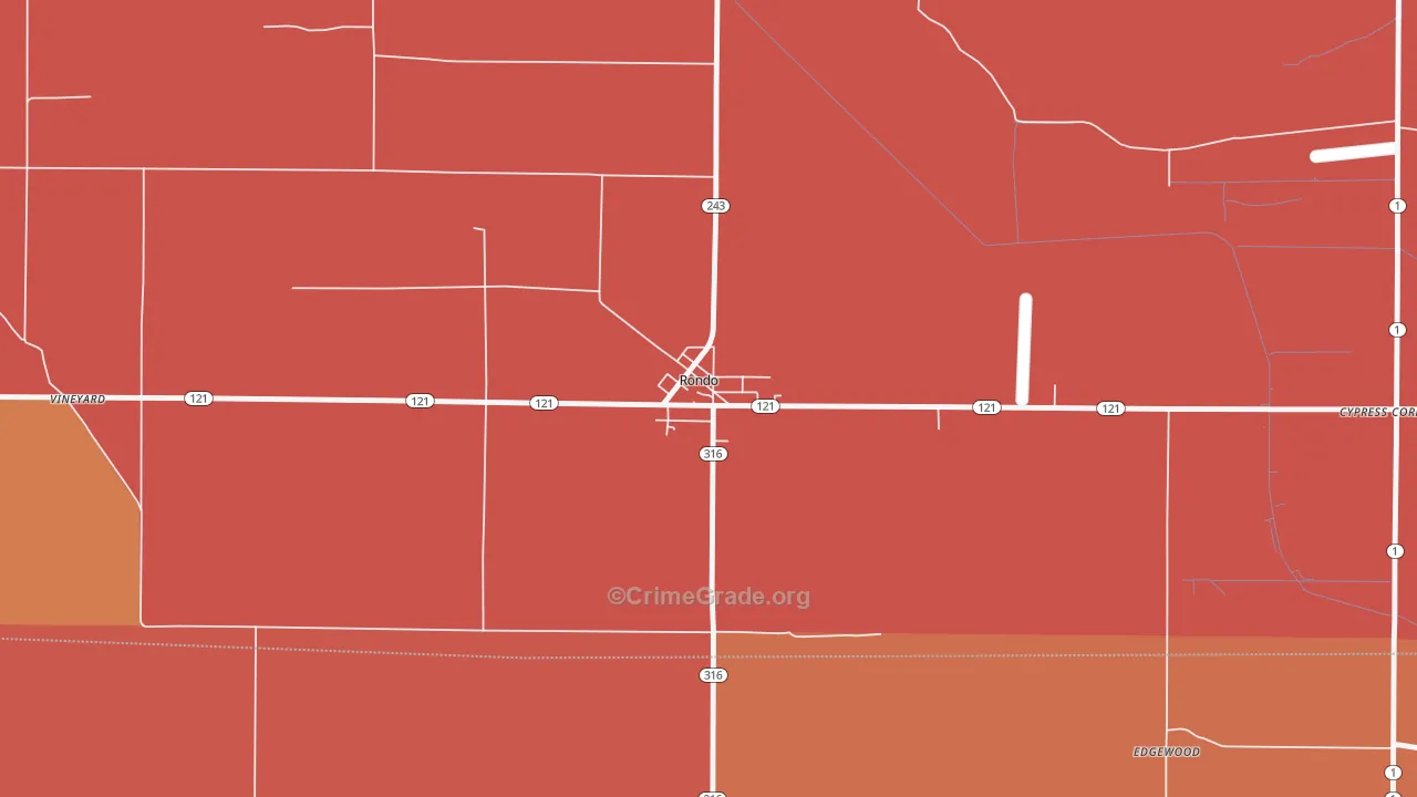 Rondo, AR Map of Murder Rates