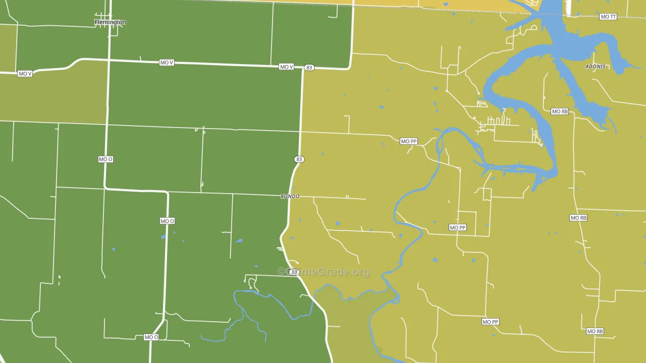 Rondo, MO Map of Murder Rates