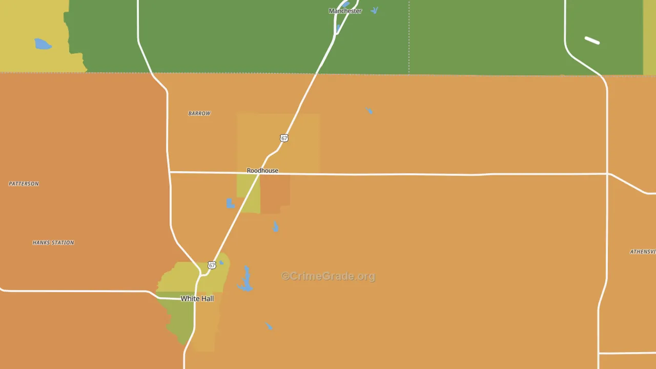 Roodhouse, IL Map of Murder Rates