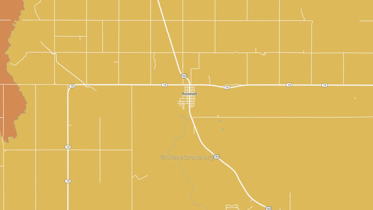 Roosevelt, OK Map of Murder Rates