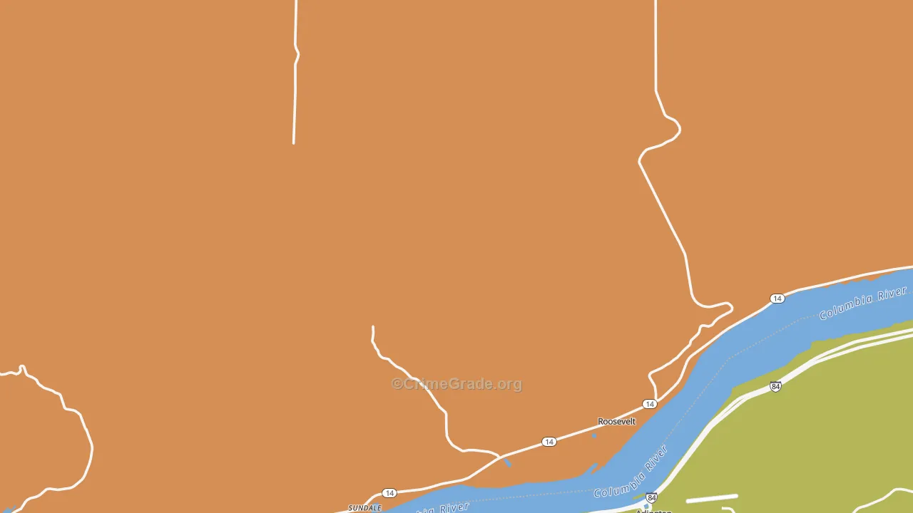 Roosevelt, WA Map of Murder Rates