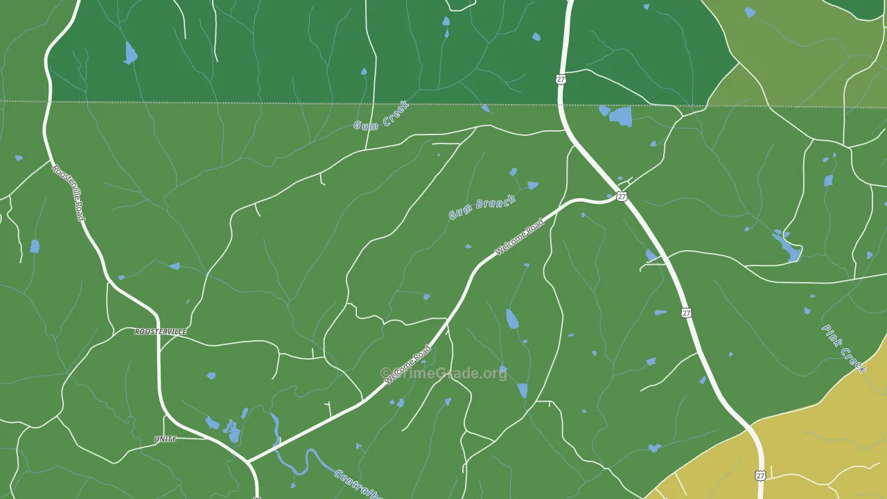 Roosterville, GA Map of Murder Rates