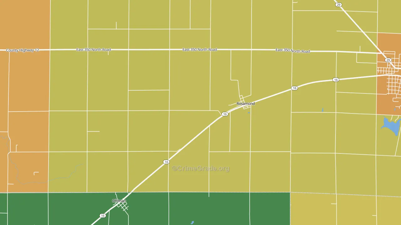 Rosamond, IL Map of Murder Rates