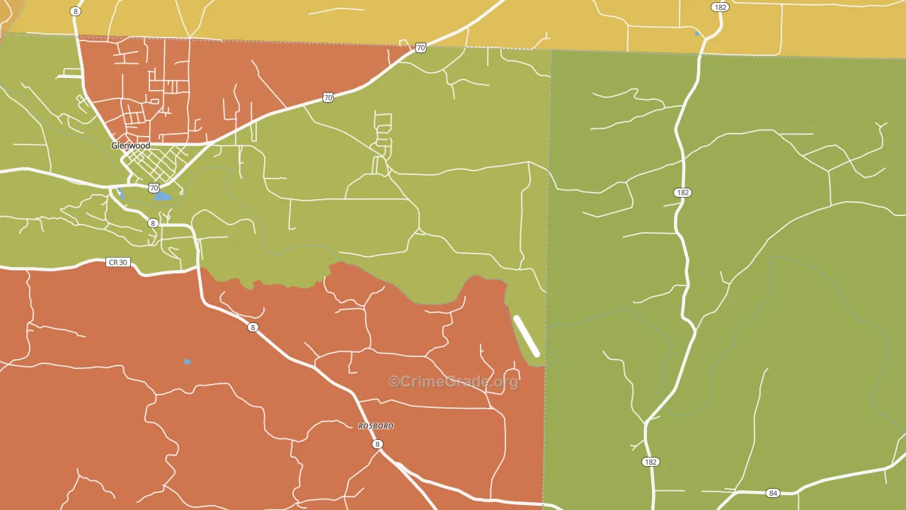 Rosboro, AR Map of Murder Rates