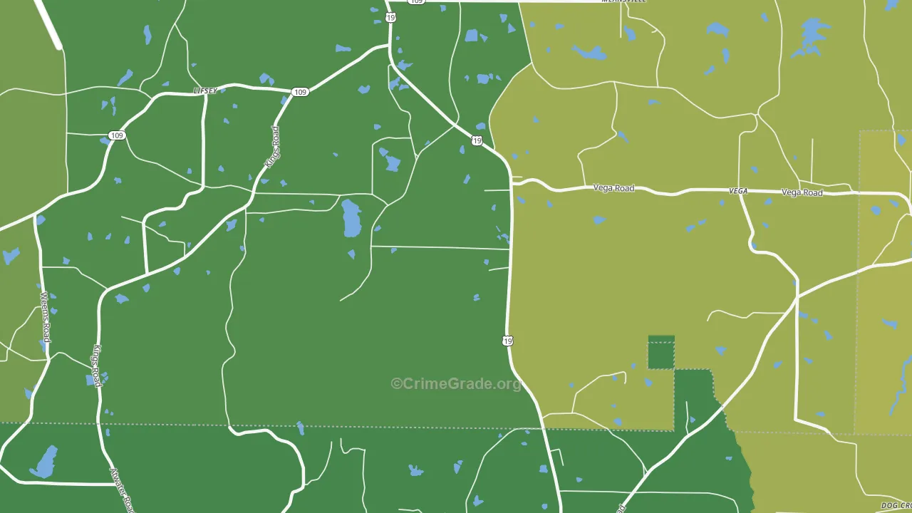 Rose Hill, GA Map of Murder Rates