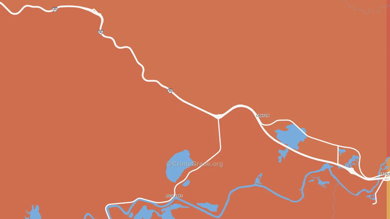 Rose Lake, ID Map of Murder Rates