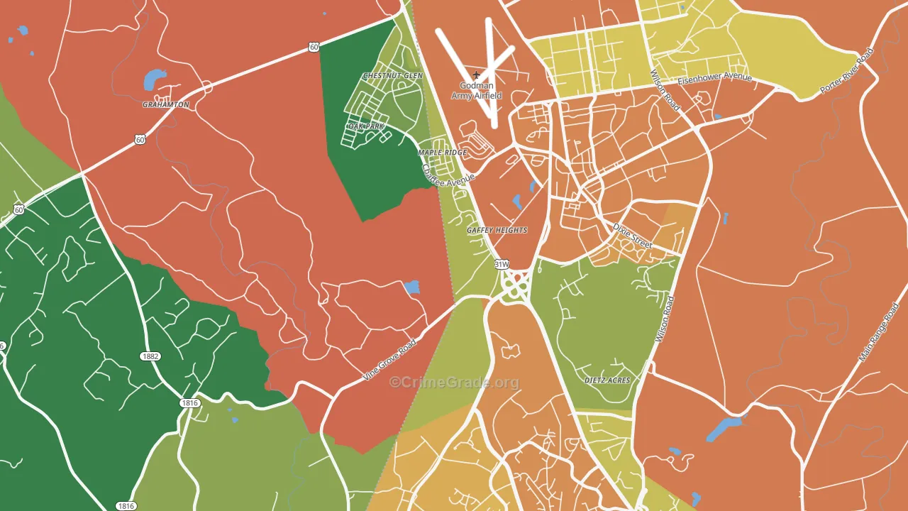 Rose Terrace, KY Map of Murder Rates