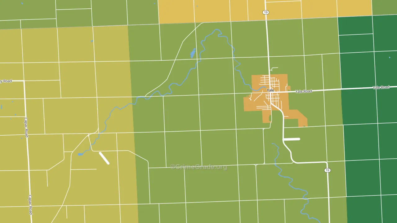 Roseburg, MI Map of Murder Rates