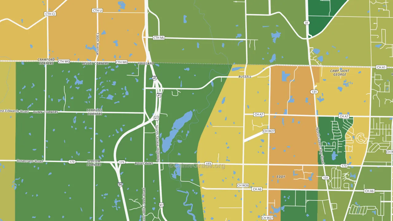 Rosecrans, IL Map of Murder Rates