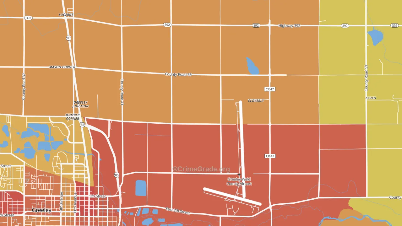 Rosedale, CO Map of Murder Rates